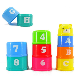 Kids Baby Stack Up Cups Bear Learning Numbers Letters Toys
