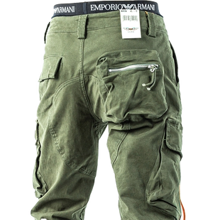 新款 YEZOE弹力军绿色立体口袋工装 休闲裤 潮宽松直筒男士 25春秋 裤