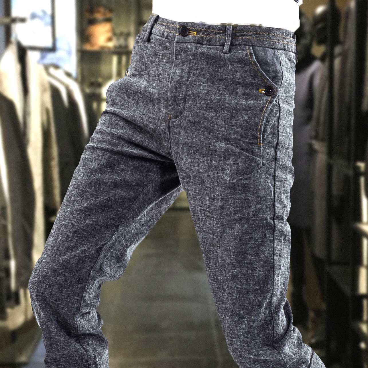 2021秋冬新款百搭弹力小脚休闲裤