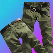 休闲裤 裤 修身 潮牌军绿色工装 子25春秋 直筒韩版 YEZOE百搭弹力男士