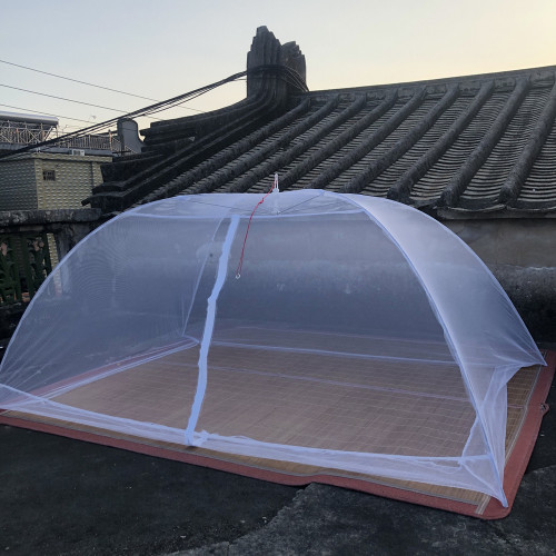 免安装成人蚊帐罩无底可折叠户外工地天台打地铺大人防蚊罩蒙古包