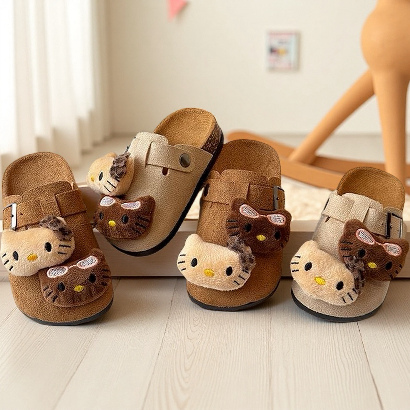 2025夏季新款女童包头勃肯凉拖鞋儿童时尚软底防滑鞋休闲百搭鞋子