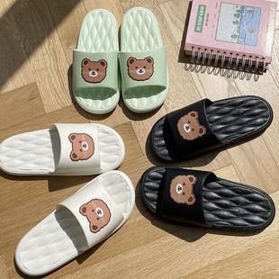 ins可爱少女心家居室内防滑软底凉拖鞋 女夏季 女外穿 熊头拖鞋 新款