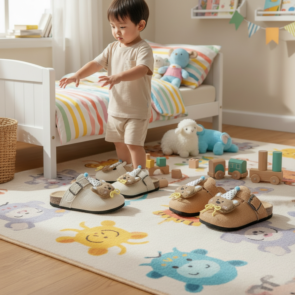 女童拖鞋2025新款儿童外穿卡通春秋勃肯可爱软底防滑懒人包头拖男