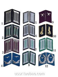 保真 1980年代 民主德国国家人民军 边防军 内政部领章 多款任选