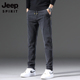 男士 秋冬新款 弹力修身 吉普牛仔裤 小脚潮牌百搭加绒加厚休闲长裤 子