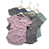 瑜伽服运动上衣女速干跑步短袖 美背训练健身衣T恤 V领拼接网纱时尚