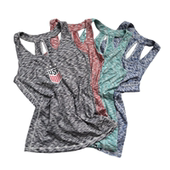 美背健身衣T上衣夏季 无袖 宽松速干运动背心女跑步瑜伽服罩衫 新款