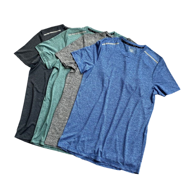 户外大码短袖男t恤夏季运动男士透气吸汗健身跑步反光体恤速干衣T