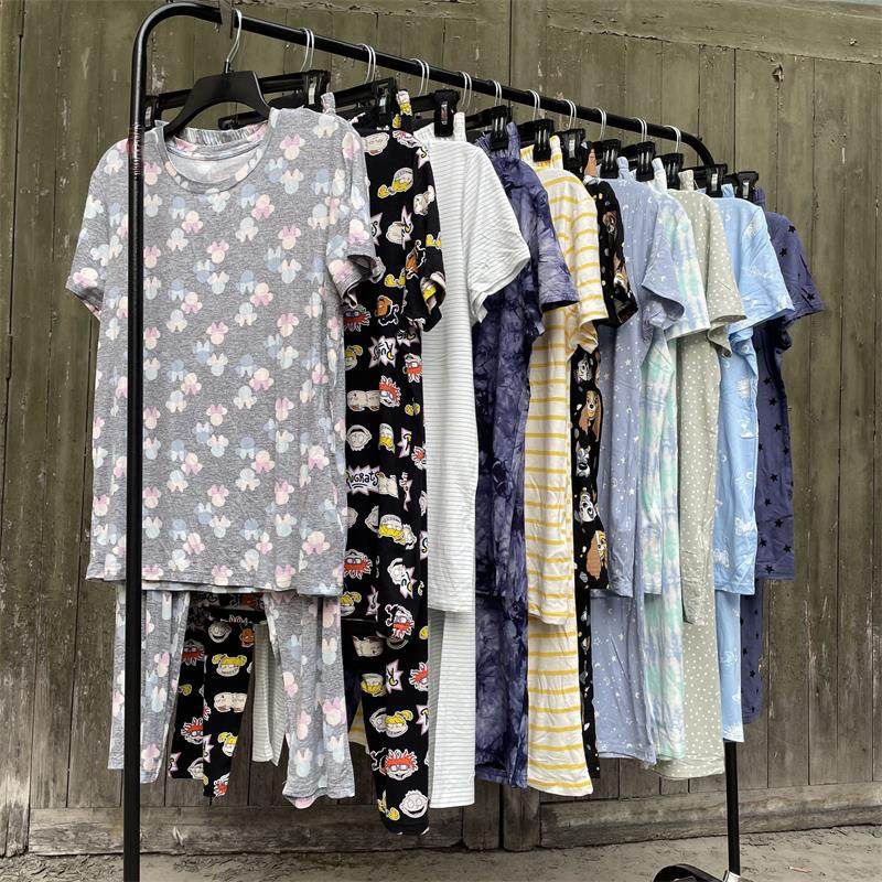 情侣睡衣夏季人棉圆领短袖长裤可爱可外穿男女弹力家居服宽松套装,女士内衣/男士内衣/家居服,睡衣/家居服套装,淘宝优惠券,粉丝福利购,淘宝优惠卷