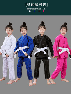 巴西柔术服防磨服男女专业训练服儿童柔术服黑蓝白粉定制BJJ