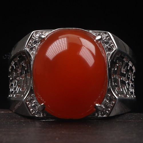 保山南红玛瑙无裂原矿冰红蛋面