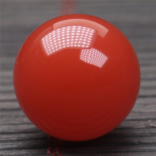 17.1mm diy配饰吊坠挂件 保山南红 无裂无杂原矿柿子红满色大单珠