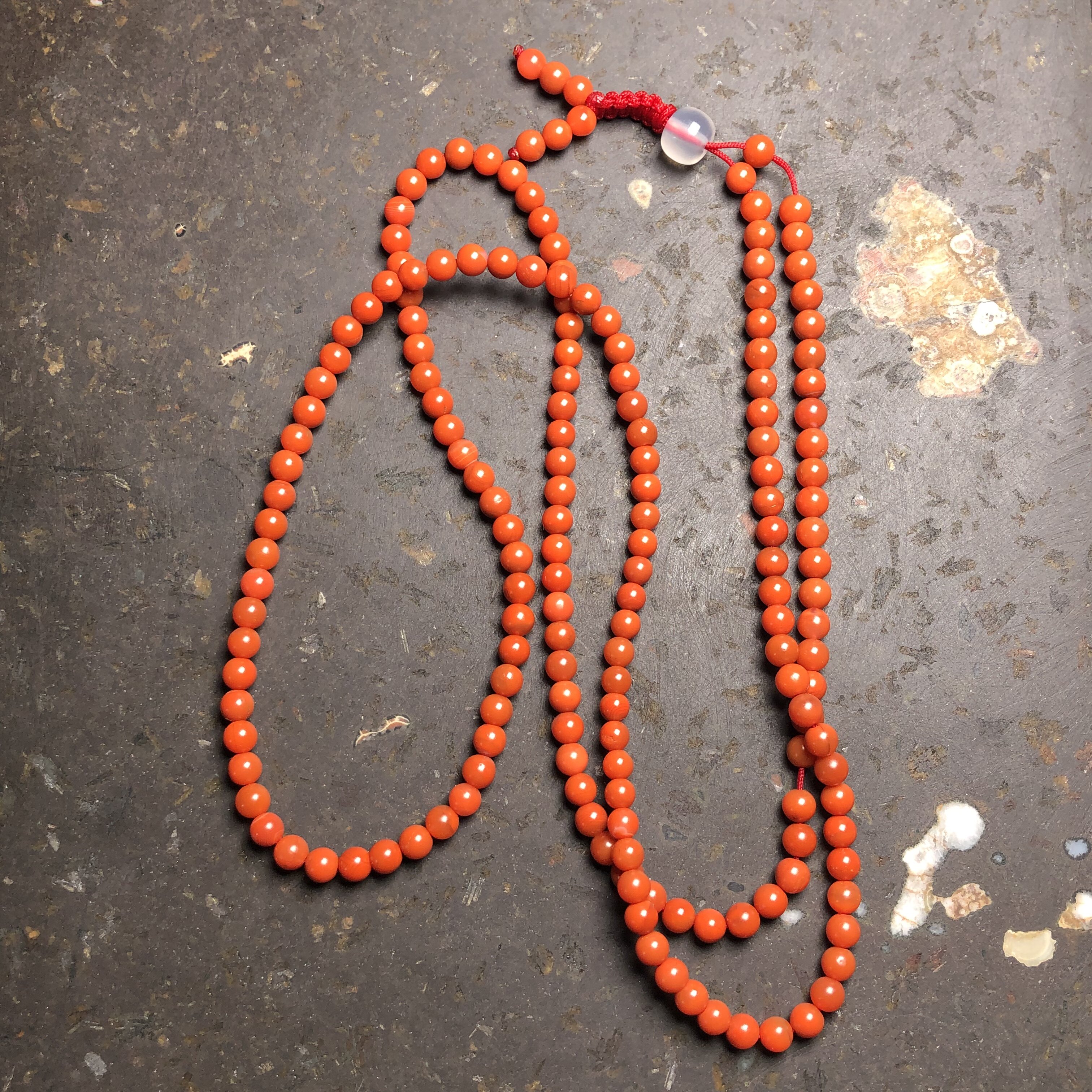 保山南红玛瑙 天然原矿老南红柿子红满肉项链多圈手链 毛衣链 4mm