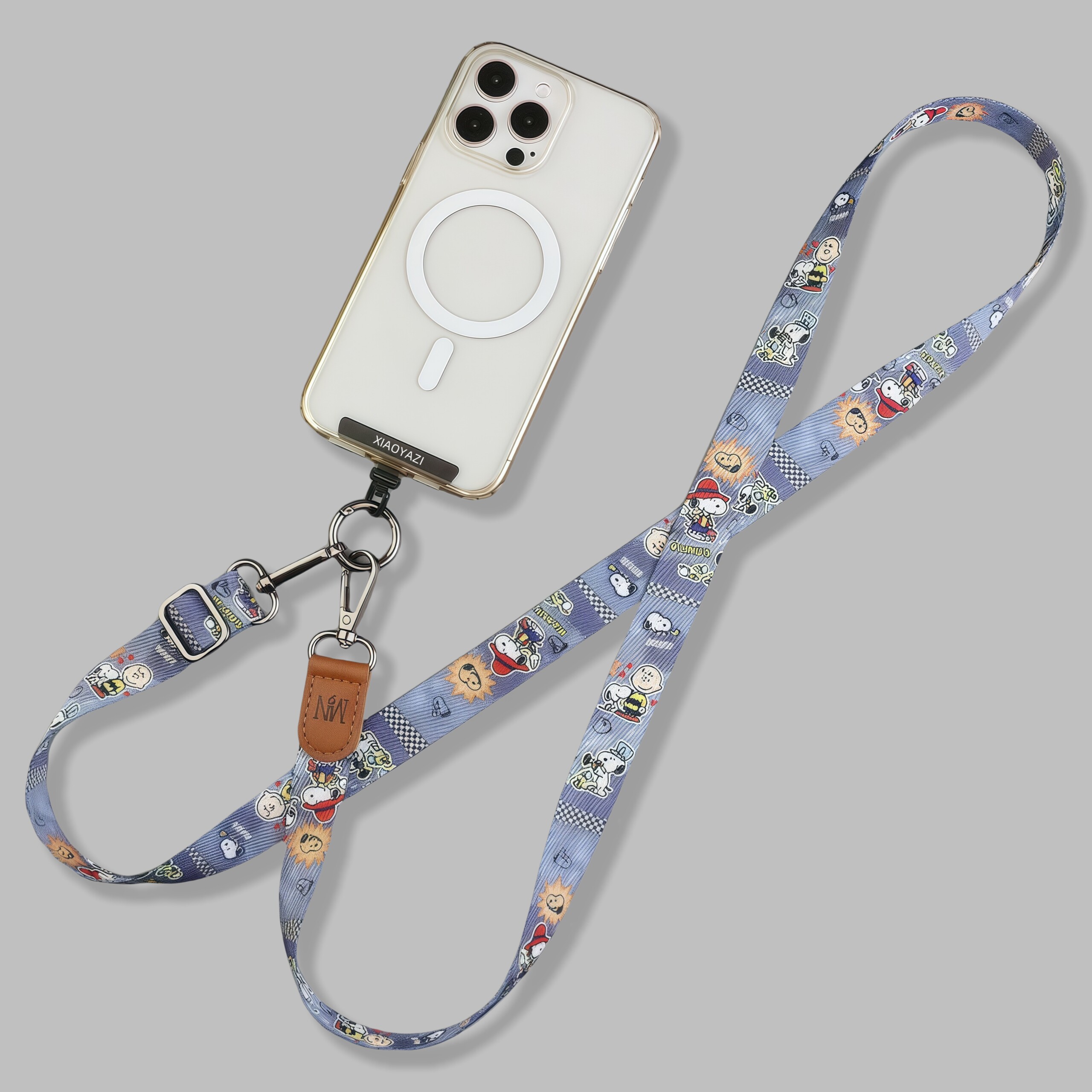 史努比气球狗手机挂绳女手机壳垫片挂链可调节斜挎可爱卡通手机绳