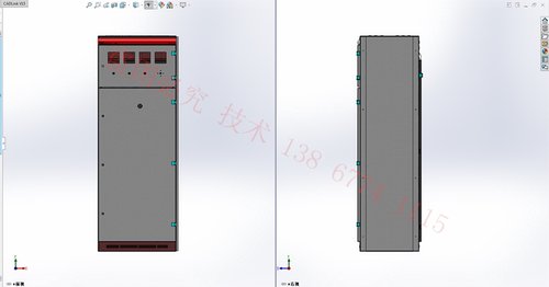 solidWorks与CAD柜体及壳体配电柜配电箱钣金生产图 万控二代 GGD