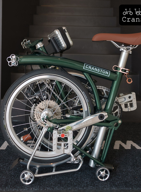 CRANSTON R9 Max 邮政绿 9速16寸复古城市轻便便携小布折叠自行车