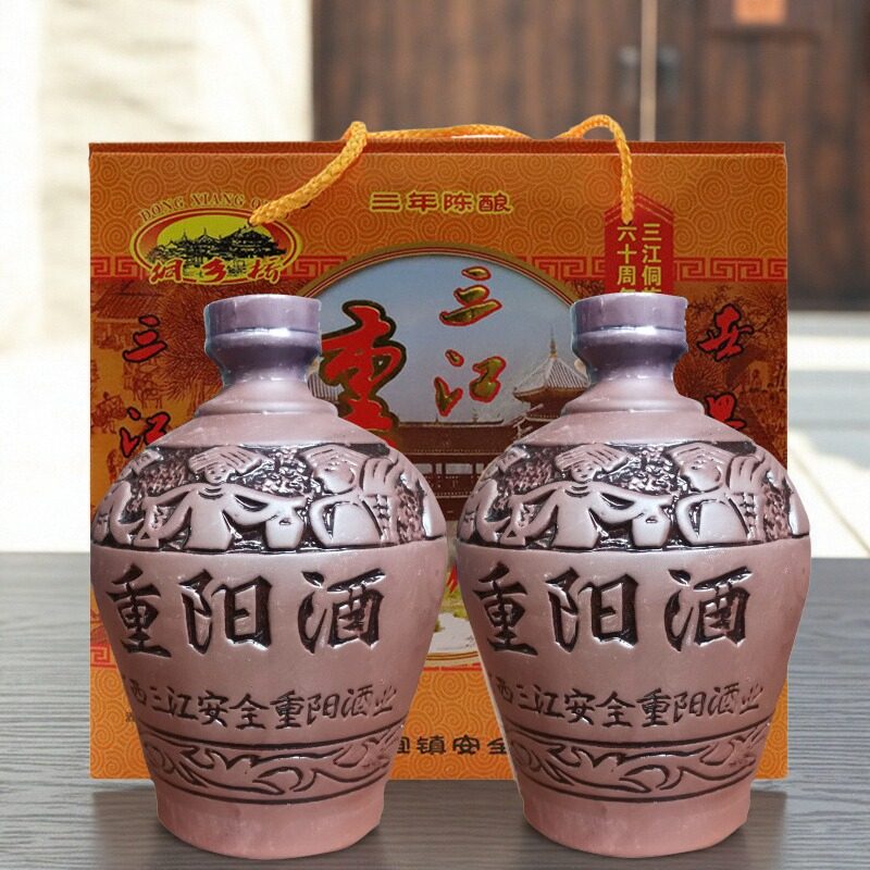广西柳州三江县特产侗乡糯米酒黄酒坛装三年4斤装纯粮酿造
