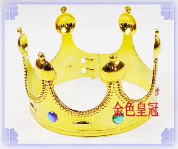 王子头冠生日饰头成人金色皇冠儿聚会装饰头箍