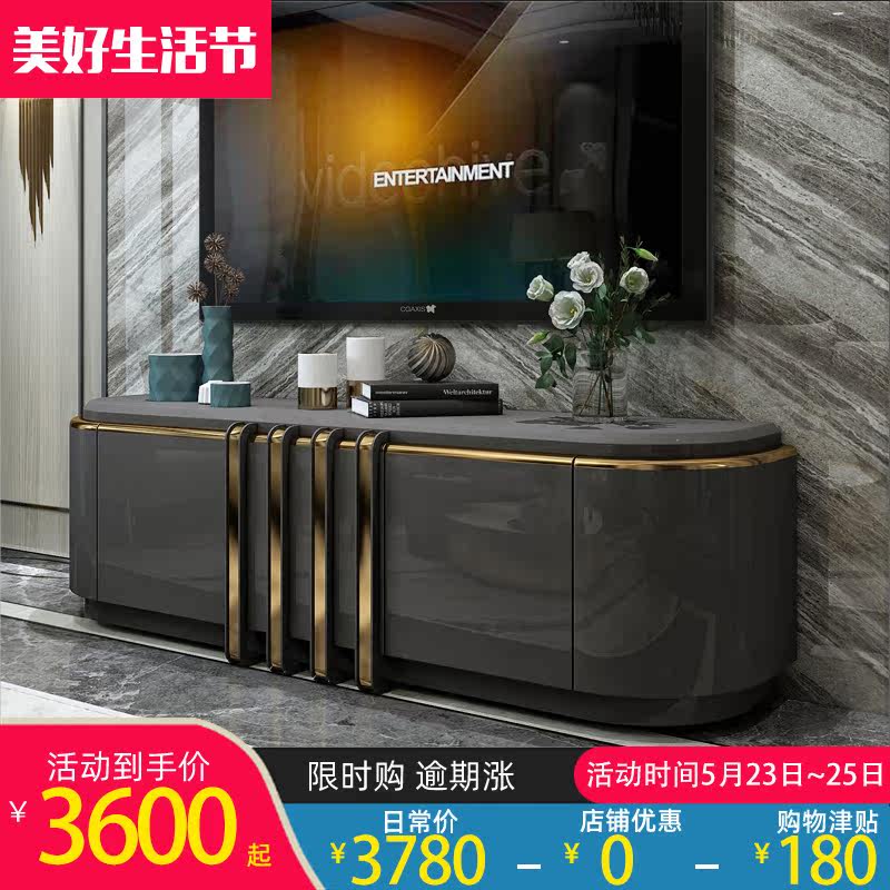 后现代轻奢电视柜简约灰色电视墙柜小户型美式高款客厅港式地柜|ruв категории жилой мебели, кабинет, телевизионный шкаф - от Buy2taobao.com для оказания профессиональной услуги покупки агента Taobao