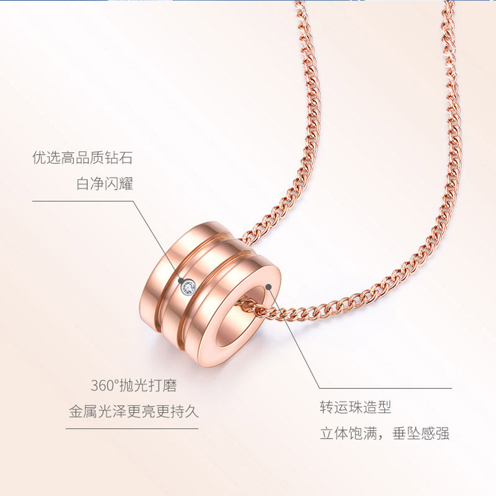 佐卡伊钻石项链小蛮腰钻石吊坠女真钻时尚款