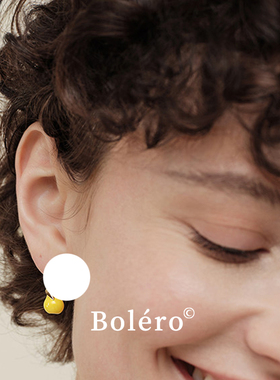 明星同款Bolero Shop慕斯甜梨耳钉女高级感耳坠小众设计质感耳环
