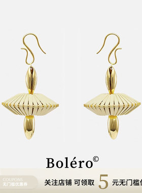 Bolero Shop陀螺绕皮耳环小众设计气质耳饰高级百搭耳钉2026新款