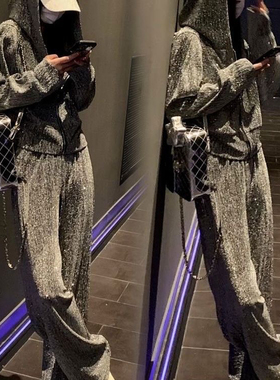 高级感显瘦运动套装女春秋宽松韩版时尚炸街卫衣休闲两件套春秋