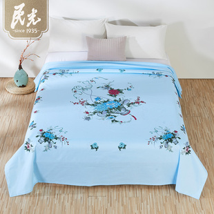 印花上海民光怀旧加厚复古老式 纯棉 全棉国民单件粗布床单夏季