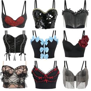 夜店韩国女团金智妮Lisa朴彩英金泫雅同款 吊带背心爵士舞ds演出服