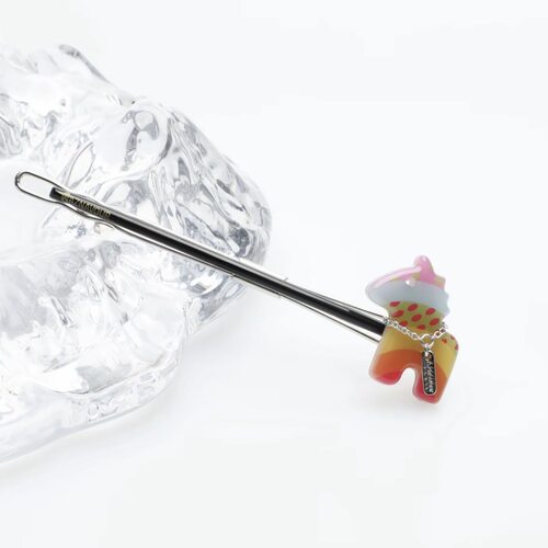 阿兹娜高级树脂小马一字卡扣夹10cm