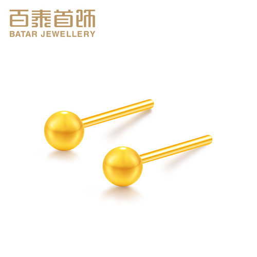 黄金耳钉迷你足金999金养耳棒