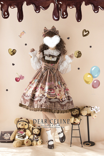 DearCeline原创设计 小熊的蛋糕屋洛丽塔无袖背心裙JSK/Lolita