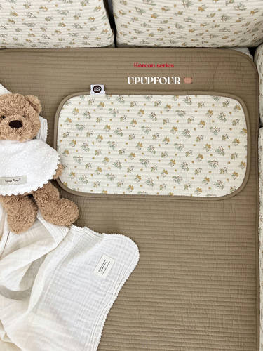 upupfour出口纯棉绗缝新生婴儿枕云片枕0到1岁枕巾吸汗透气防吐奶