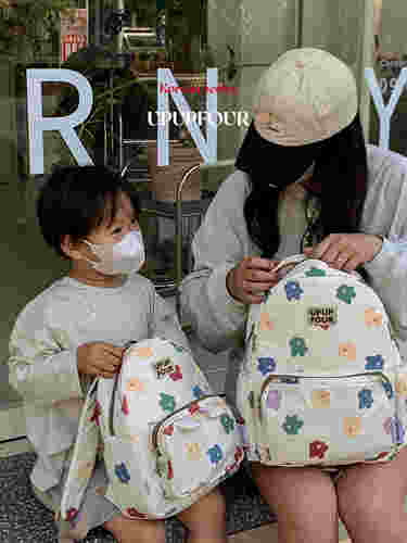 upupfour原创自制韩国ins亲子书包儿童小学生宝宝防水背包亲子包