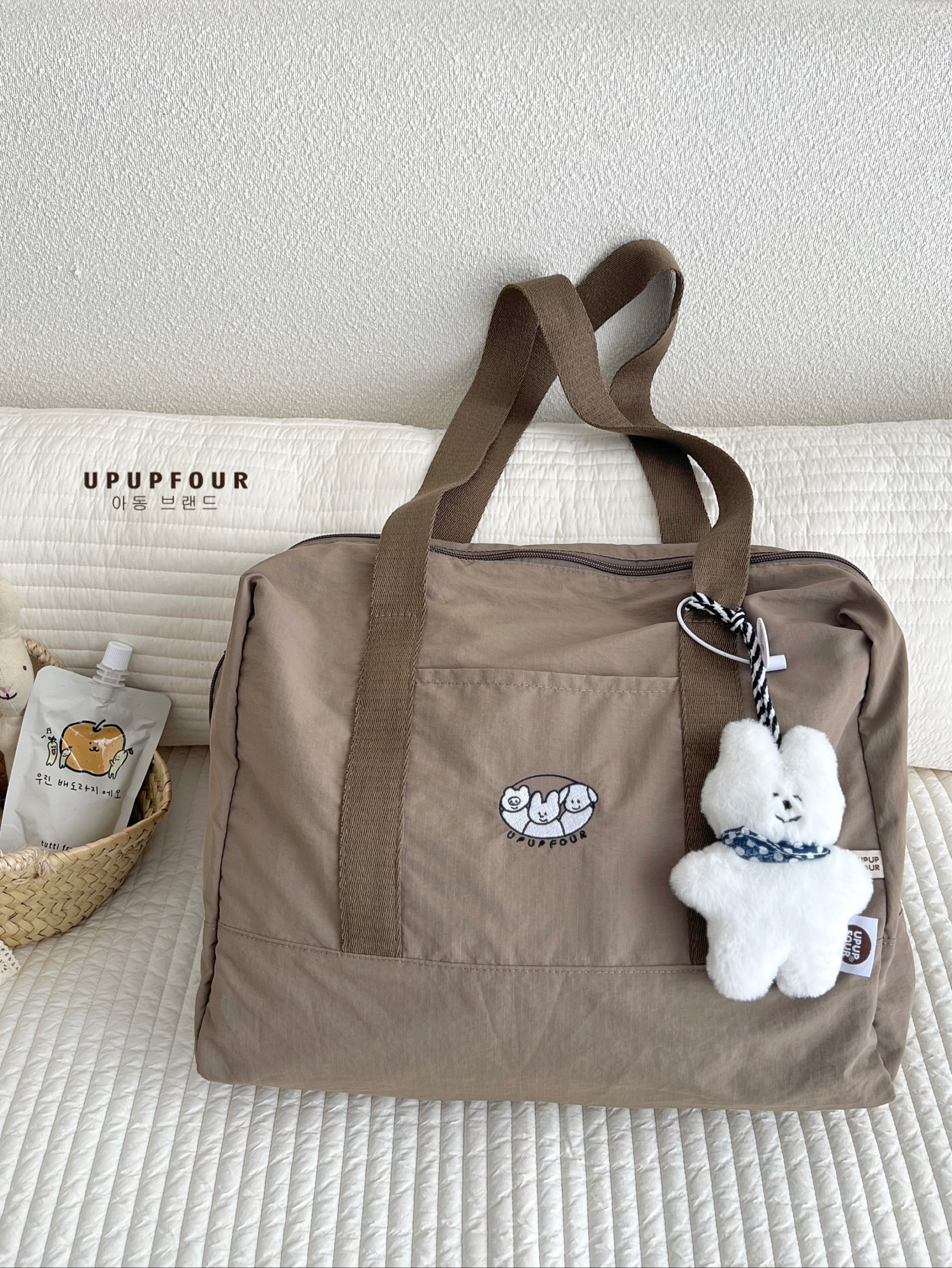 upupfour「山茶日记」韩国设计师原创卡通大容量轻便单肩斜挎包