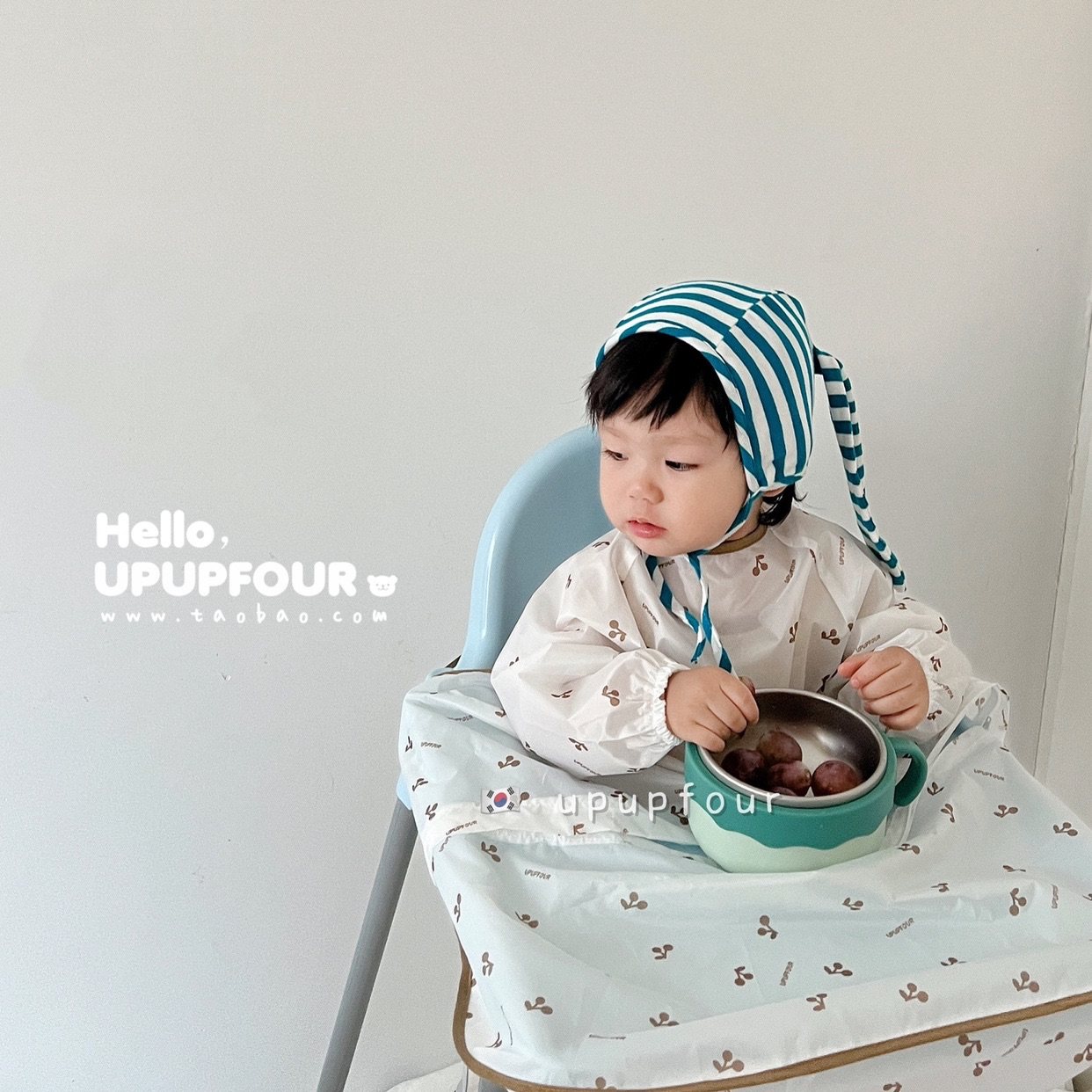 upupfour原创韩国ins宝宝吃饭防脏神器罩衣餐椅围兜可放吸盘碗,童装/婴儿装/亲子装,反穿衣/罩衣,淘宝优惠券,粉丝福利购,淘宝优惠卷