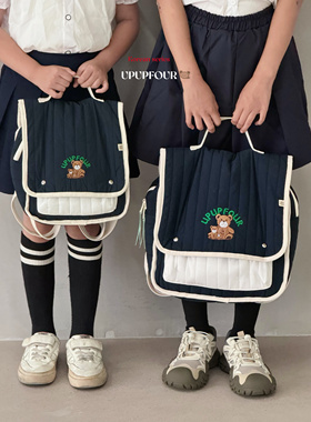 upupfour三只小熊｜原创自制韩国多功能纯棉绗缝刺绣妈咪包亲子包