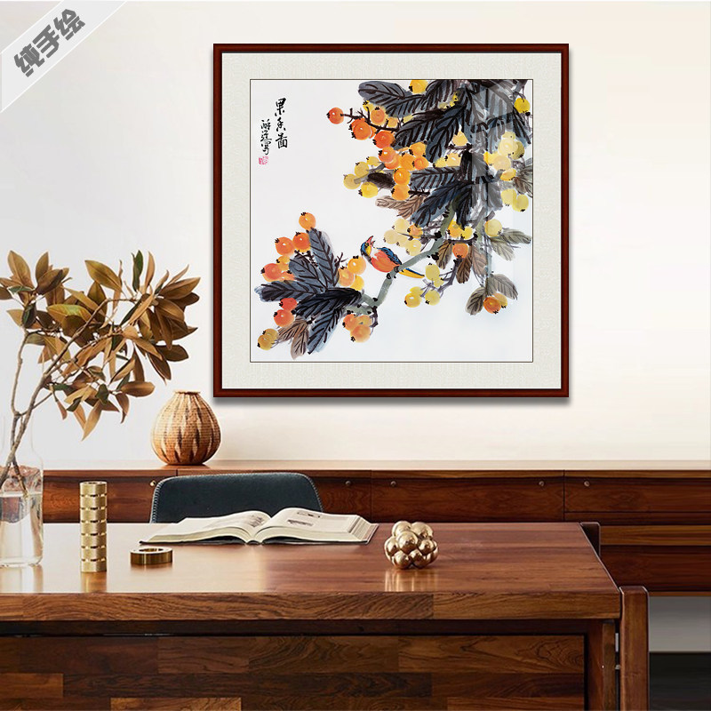 手绘手工专业国画真迹餐厅茶室