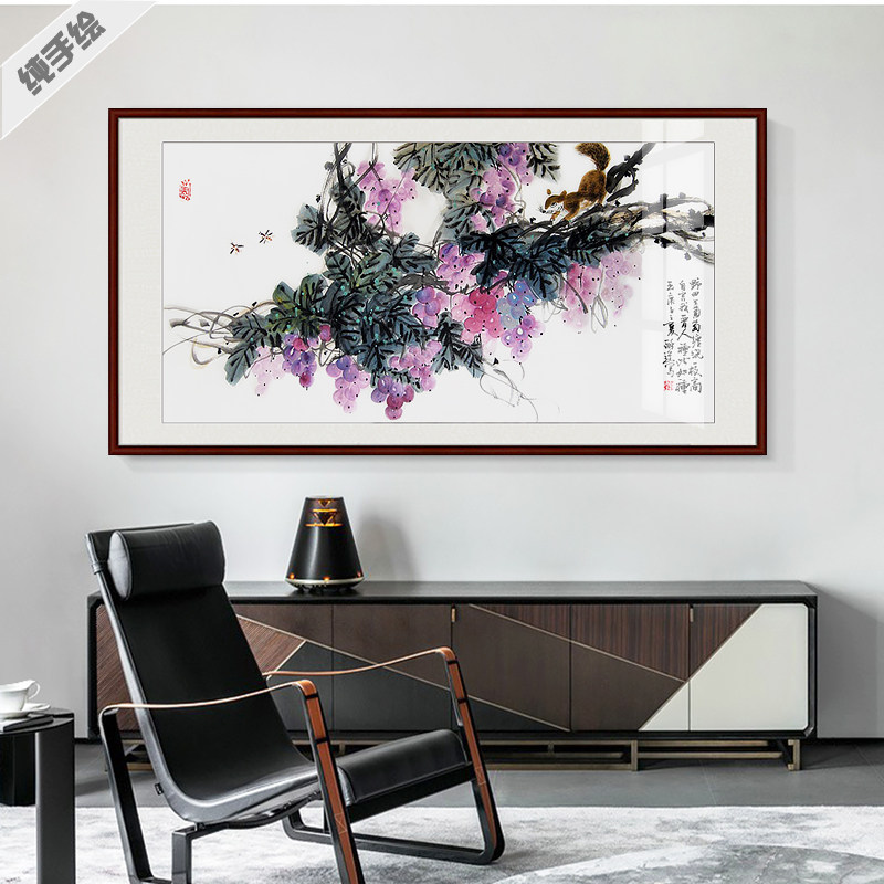 三尺国画真迹字画花鸟装饰水墨