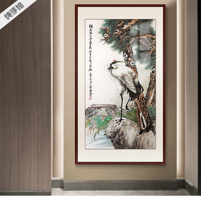 手绘国画中堂真迹字画客厅作品