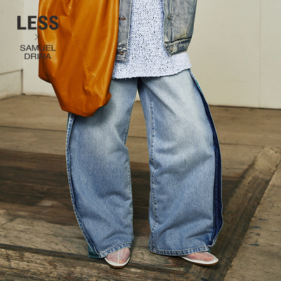 LESS联名KURABO进口面料牛仔裤