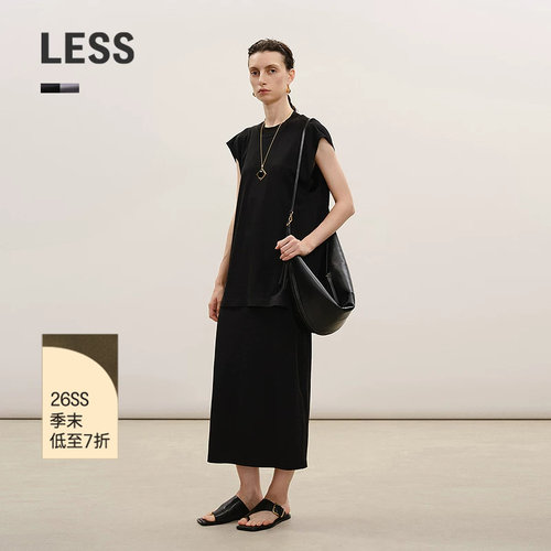 LESS无袖假两件连衣裙
