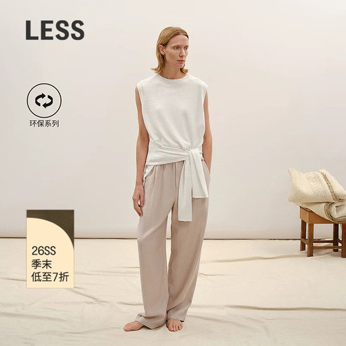 LESS简约无袖套头针织衫