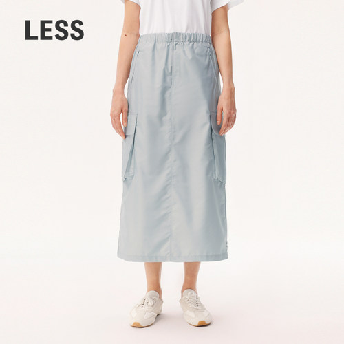 LESS进口面料直筒工装裙