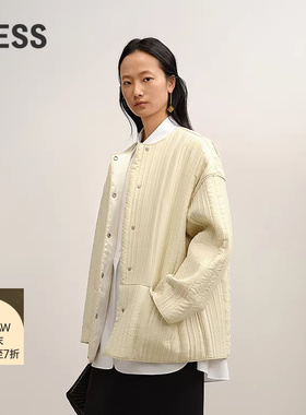 【商场同款/精工系列】LESS2025年冬新款桑蚕丝薄款棉衣2P0B17310