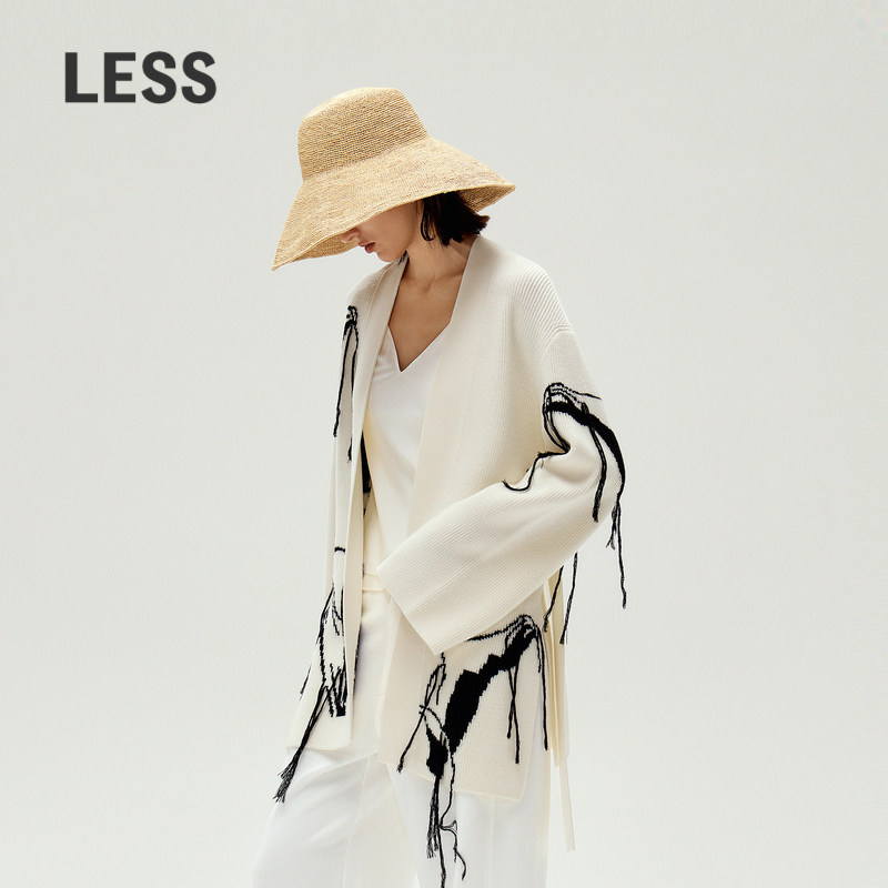 LESS全羊毛粗纺针织毛衫