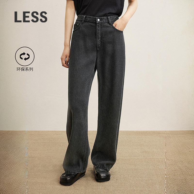 LESS休闲莱赛尔香蕉牛仔裤女图片