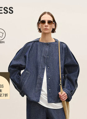 LESS进口全棉宽松牛仔夹克