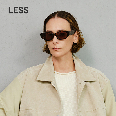 LESS宽边猫眼墨镜个性高级感显瘦复古气质眼镜太阳镜女3P4K10160